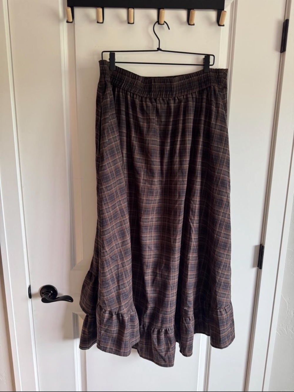 Disturbia Brown Plaid Maxi Skirt - Picture 5 of 6